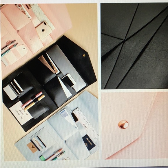 Glass and Ladder Vegan Leather Meghan Laptop/iPad Sleeve in Pink - Picture 8 of 8